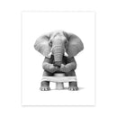 DecorBites™ Funny Animal Bathroom Wall Art Print
