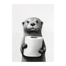 DecorBites™ Funny Animals Canvas Wall Art for Bathroom Home