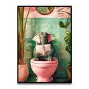 DecorBites™ Funny Bathroom Cat Canvas Wall Art