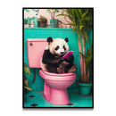 DecorBites™ Funny Cat Bathroom Canvas Wall Art