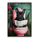 DecorBites™ Funny Cat Bathroom Canvas Wall Art