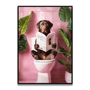 DecorBites™ Funny Cat Bathroom Canvas Wall Art