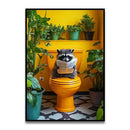 DecorBites™ Funny Cat Bathroom Canvas Wall Art