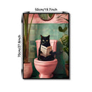 DecorBites™ Funny Cat Bathroom Wall Art