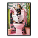 DecorBites™ Funny Cat Bathroom Wall Art Print