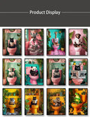 DecorBites™ Funny Cat Bathroom Wall Art