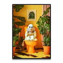 DecorBites™ Funny Cat Reading Canvas Wall Art