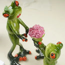Decorbites funny frog couple resin decor bedroom figurine