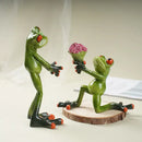 Decorbites funny frog couple resin decor bedroom figurine