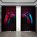 Decorbites game console handle curtains black & rainbow bedroom decor