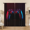 Decorbites game console handle curtains black & rainbow bedroom decor
