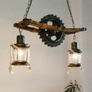 Decorbites gear industrial chandelier pendant for dining room
