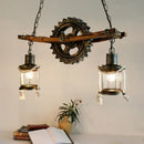 Decorbites gear industrial chandelier pendant for dining room