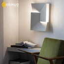 Decorbites geometric art white wall lamp for bedroom living room