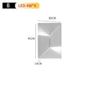 Decorbites geometric art white wall lamp for bedroom living room