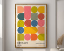 DecorBites™ Geometric Bauhaus Canvas Poster - Retro Mid Century Decor