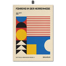 DecorBites™ Geometric Bauhaus Pop Art Canvas Prints
