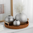 Decorbites geometric gold & silver spherical ceramic vases living room