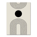 DecorBites™ Geometric Leaf Rainbow Boho Canvas Wall Art
