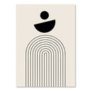 DecorBites™ Geometric Leaf Rainbow Boho Canvas Wall Art