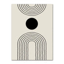DecorBites™ Geometric Leaf Rainbow Boho Canvas Wall Art
