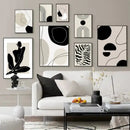 DecorBites™ Geometric Leaf Rainbow Boho Canvas Wall Art
