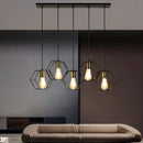 Decorbites geometric led chandelier black and brass dining room light