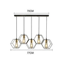 Decorbites geometric led chandelier black and brass dining room light