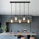 Decorbites geometric led chandelier black and brass dining room light