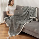Decorbites geometric tassel blanket black & cream living room throw