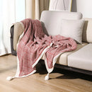 Decorbites geometric tassel blanket black & cream living room throw