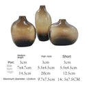 Amber Zen Glass Vase Set