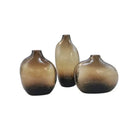 Amber Zen Glass Vase Set