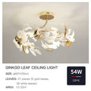 DecorBites™ Ginkgo Leaf Bedroom Lamp: Post-modern Romantic Art Ceiling Light for Master Bedroom