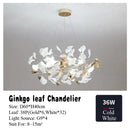 DecorBites™ Ginkgo Leaf Chandelier LED Pendant Light for Living Dining Bedroom