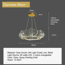 Modern gold ginkgo leaf chandelier dining room pendant light