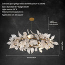 DecorBites™ Ginkgo Leaf Crystal Chandelier - Elegant LED Pendant Lamp for Dining & Living Room