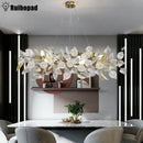 DecorBites™ Ginkgo Leaf Crystal Chandelier - Elegant LED Pendant Lamp for Dining & Living Room