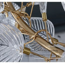 DecorBites™ Ginkgo Leaf Crystal Chandelier - Elegant LED Pendant Lamp for Dining & Living Room