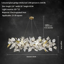 DecorBites™ Ginkgo Leaf Crystal Chandelier - Elegant LED Pendant Lamp for Dining & Living Room