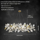 DecorBites™ Ginkgo Leaf Crystal Chandelier - Elegant LED Pendant Lamp for Dining & Living Room