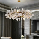 DecorBites™ Ginkgo Leaf Crystal Chandelier - Elegant LED Pendant Lamp for Dining & Living Room