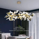 DecorBites™ Ginkgo Leaf Crystal Chandelier for Home Décor