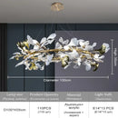 DecorBites™ Ginkgo Leaf Crystal Chandelier for Home Décor