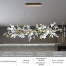DecorBites™ Ginkgo Leaf Crystal Chandelier for Home Décor