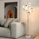 Modern gold ginkgo leaf floor lamp for living room blossom light