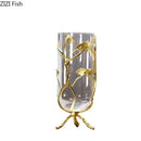 DecorBites™ Ginkgo Leaf Metal Flower Stand Vase - Room Decor Accent