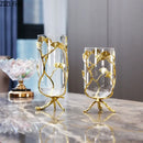 DecorBites™ Ginkgo Leaf Metal Flower Stand Vase - Room Decor Accent