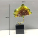 DecorBites™ Ginkgo Leaf Metal Sculpture Home Decor Figurine