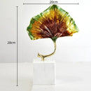 DecorBites™ Ginkgo Leaf Metal Sculpture Home Decor Figurine